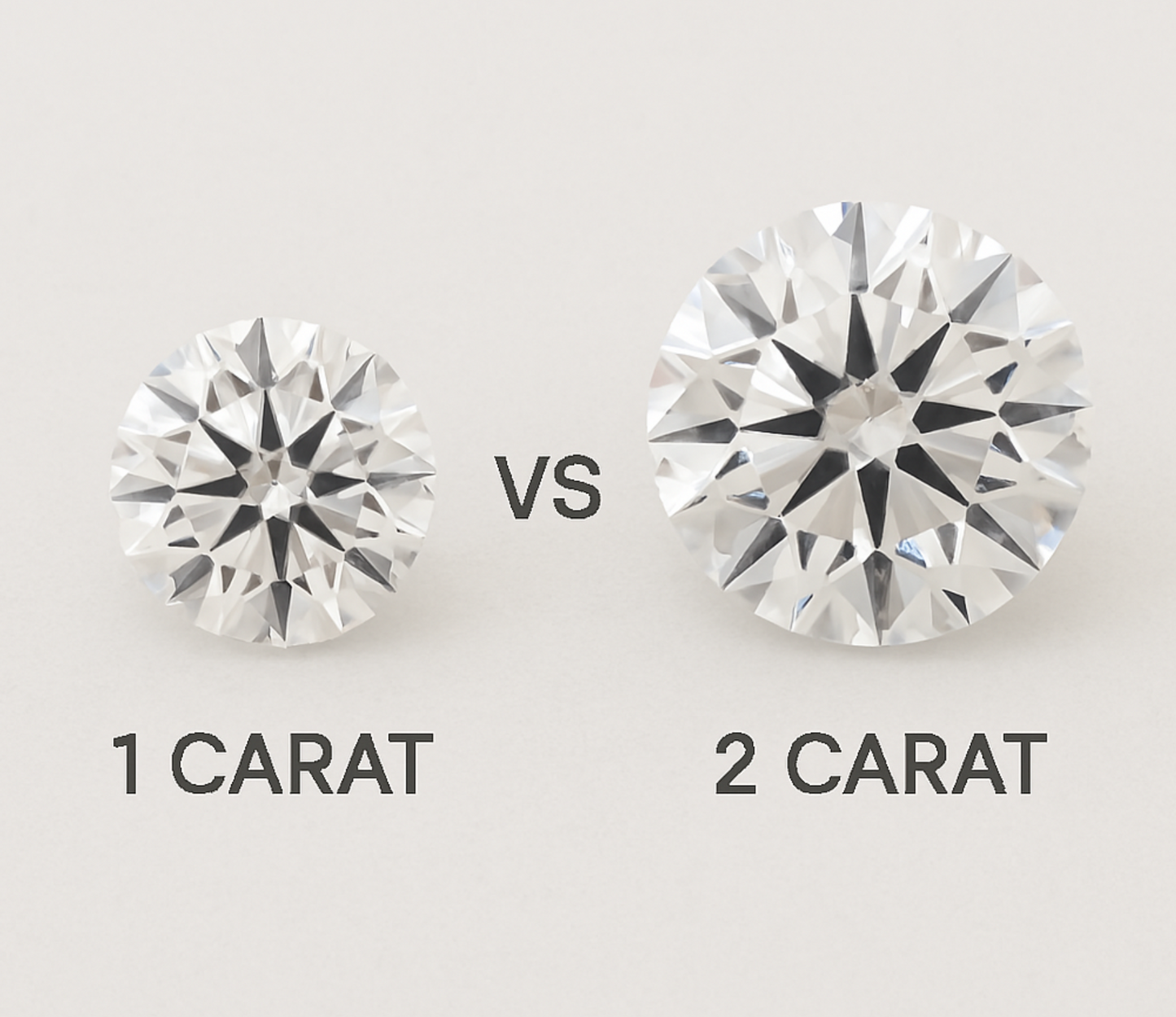 2ct (1+1) Moissanite Diamond Stud Earrings, 925 Sterling Silver, Round Cut, D Color, VVS1 Clarity, Push Back Studs with Free Gift LED Light Heart Box