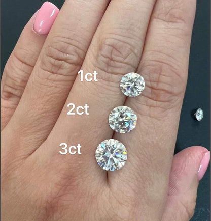 Certified 2Ct Moissanite Diamond Wide Band Proposal Platinum Plated S925 Silver Ring with LED Ring Box