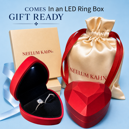 2.19ct Oval Moissanite Wedding Band Set | S925 Silver | VVS1 | 2 Rings