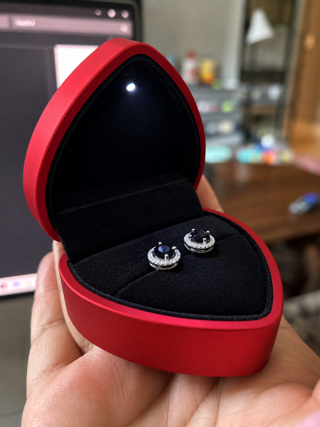 Men's 2ct Black Halo Moissanite Diamond Stud Earrings | 1ct Each | Gothic Style