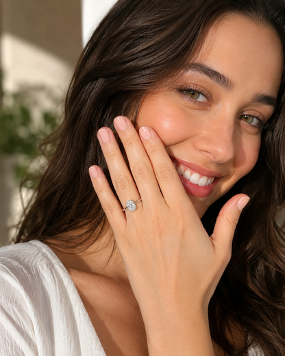 2ct Oval Cut Moissanite Engagement Ring | Solitaire Ring | S925 Silver |Color D VVS1