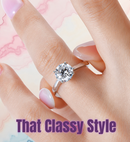 2ct Moissanite Proposal/Engagement Ring | S925 Silver | VVS1
