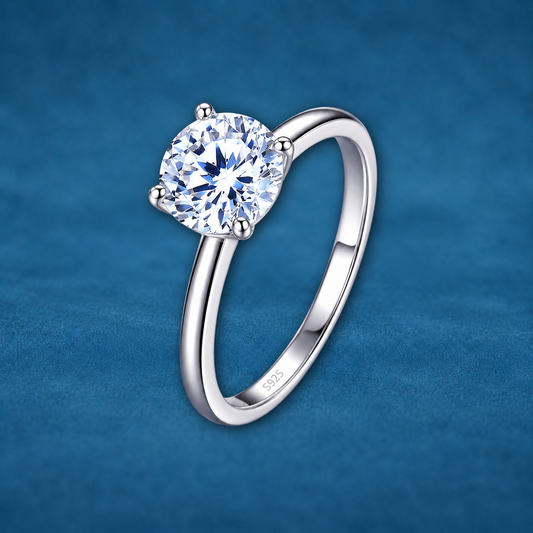 Certified 2ct Moissanite Proposal Ring | S925 Silver | VVS1