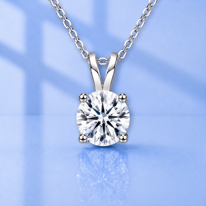 3ct Moissanite Diamond Pendant Necklace | S925 Silver | VVS1