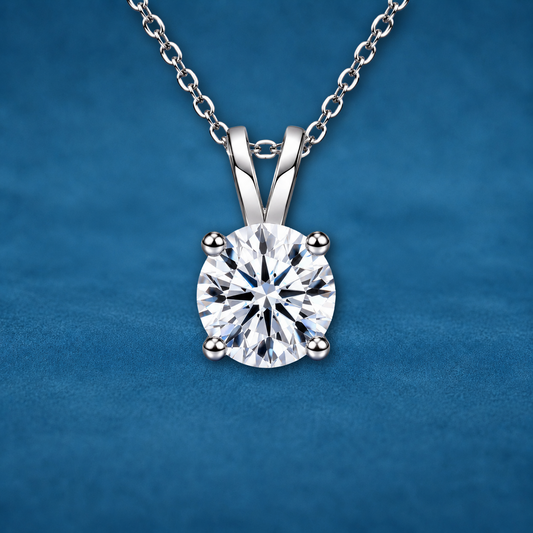 Certified 3ct Moissanite Diamond Pendant Necklace | S925 Silver | VVS1