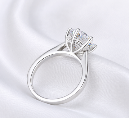 4ct Moissanite Hidden Halo Engagement - Proposal Ring