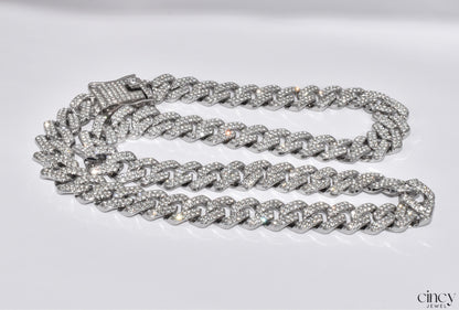 Shiny Rhinestones Cuban Chain Necklace