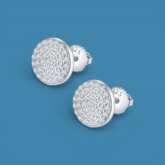 Certified 0.6*2Ct Moissanite Diamond S925 18K gold plated studs for men & women