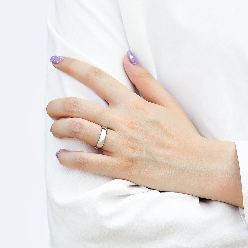 Solid 925 Sterling Silver Gold Plated Ring for Men Classic Dome Wedding Band (4.5mm)