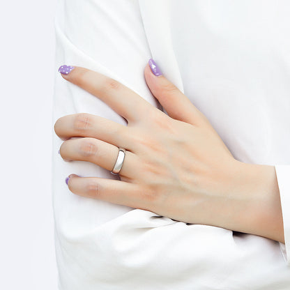 Solid 925 Sterling Silver Gold Plated Ring for Men Classic Dome Wedding Band (4.5mm)