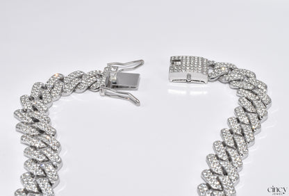 Shiny Rhinestones Cuban Chain Necklace