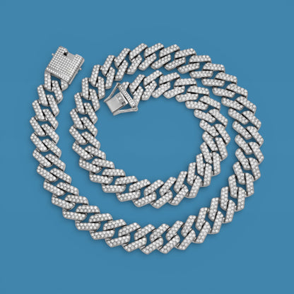 Shiny Rhinestones Cuban Chain Necklace