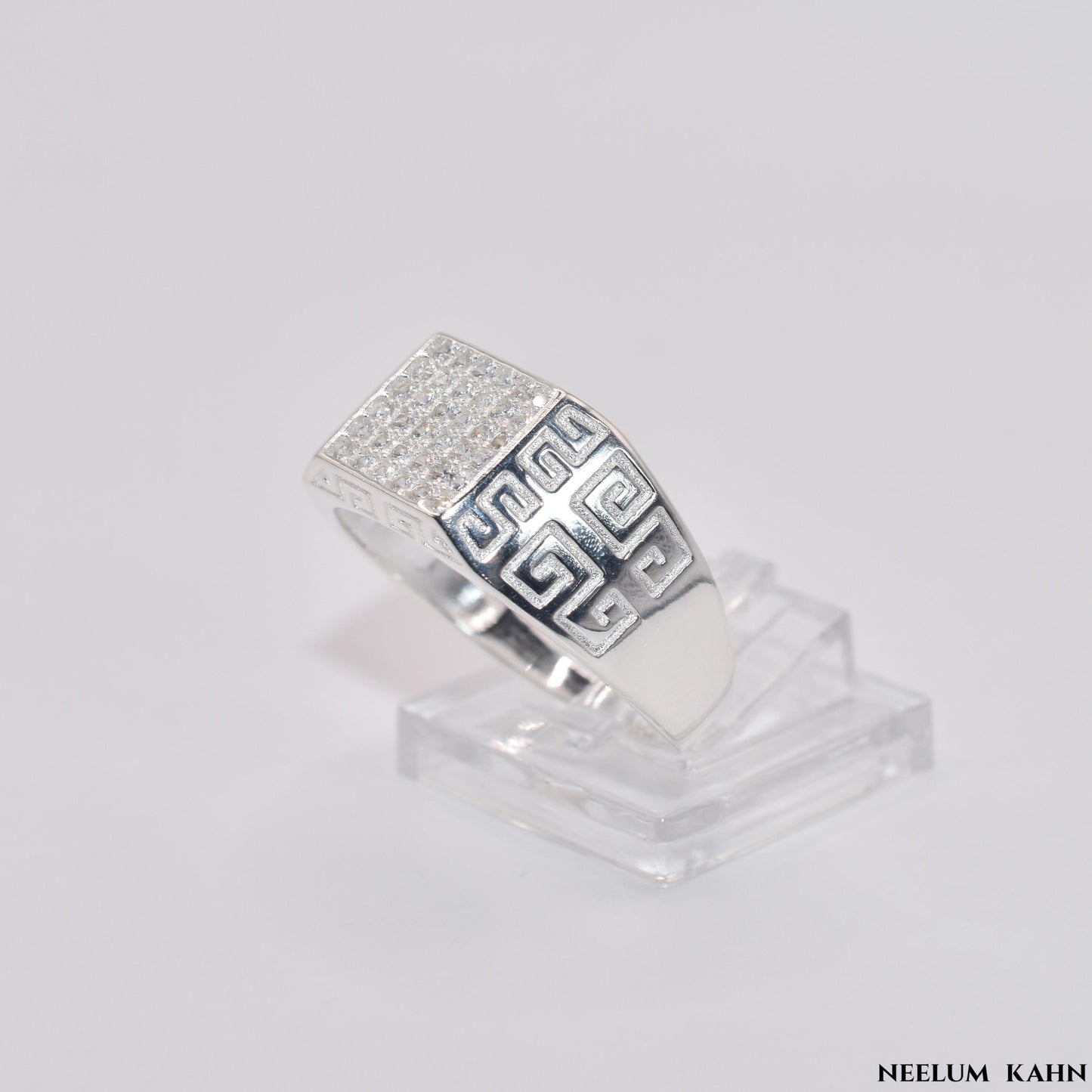 925 Sterling Silver Zircon Ring for Men - Free Shipping