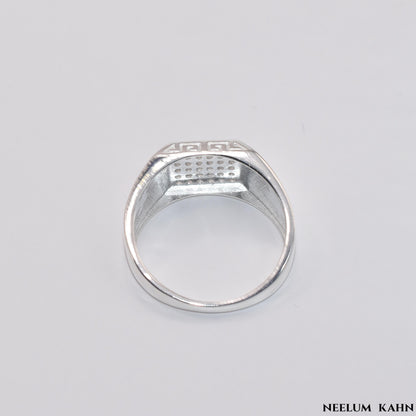 925 Sterling Silver Zircon Ring for Men - Free Shipping
