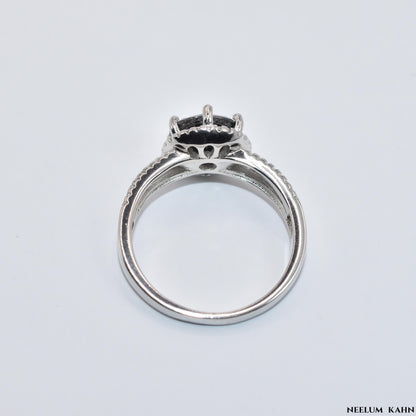 Certified 3Ct Black Moissanite Diamond Ring for Men | S925 Silver Ring
