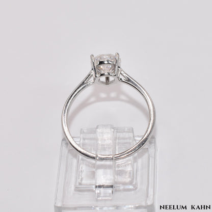 2CT Moissanite Pear Cut Water Drop Engagement Ring, 925 Sterling Silver, D Color VVS1 Clarity, Gift LED Ring Box Included