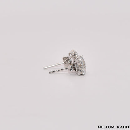 Certified 0.8Ct Moissanite Diamond Stud Earrings