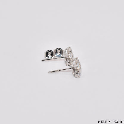 Certified 0.8Ct Moissanite Diamond Stud Earrings
