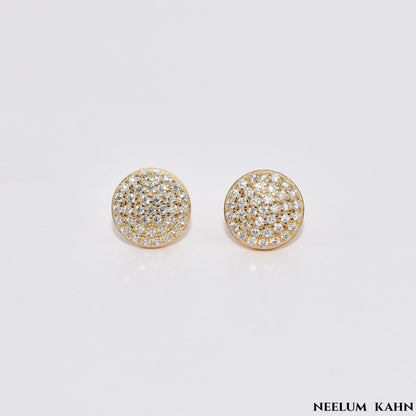 0.6Ct (Each) Moissanite Diamond Stud Earrings | S925 Silver Yellow Gold Plated Screws