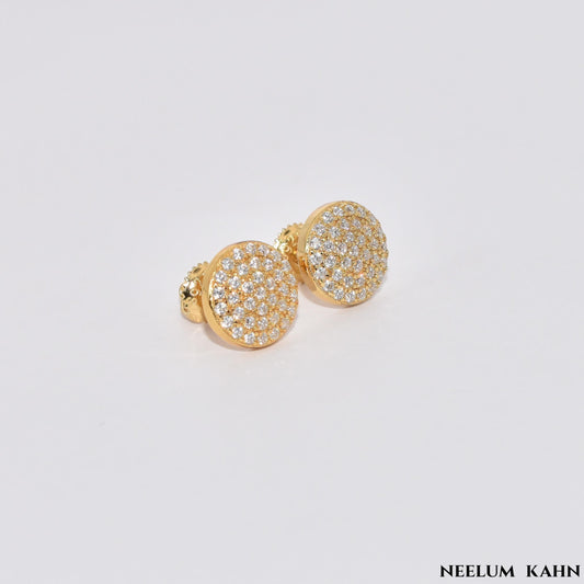0.6Ct (Each) Moissanite Diamond Stud Earrings | S925 Silver Yellow Gold Plated Screws