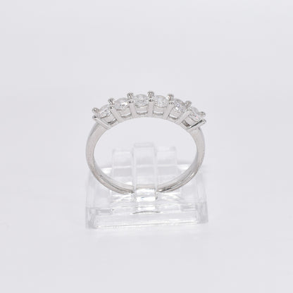 S925 Silver Zircon 7 Star Ring for Engagement