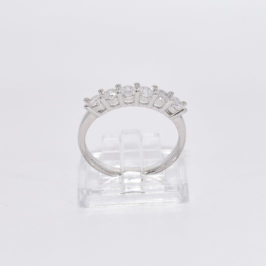 S925 Silver Zircon 7 Star Ring for Engagement