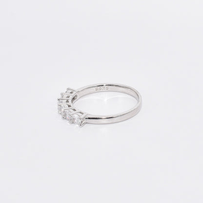 S925 Silver Zircon 7 Star Ring for Engagement