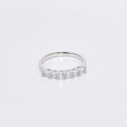 S925 Silver Zircon 7 Star Ring for Engagement