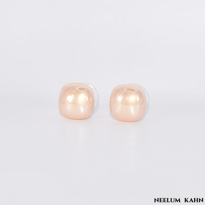 Champagne Color Pearl Stud Earrings | S925 Ear Needle