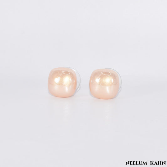 Champagne Color Pearl Stud Earrings | S925 Ear Needle