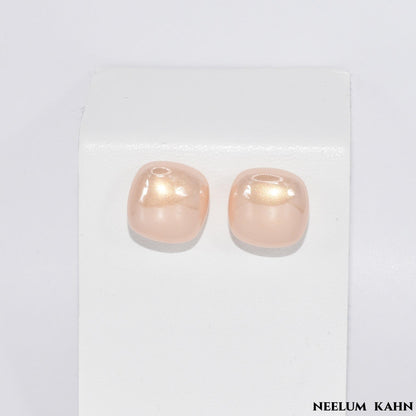 Champagne Color Pearl Stud Earrings | S925 Ear Needle