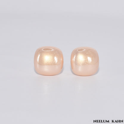 Champagne Color Pearl Stud Earrings | S925 Ear Needle