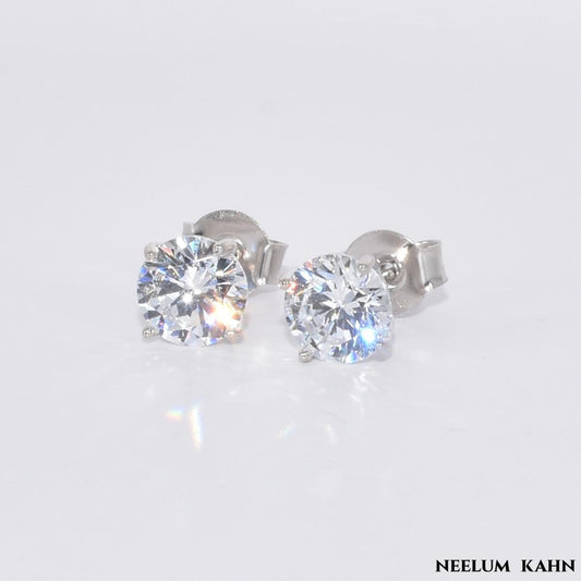 925 Sterling Silver Zircon Hypoallergenic Studs