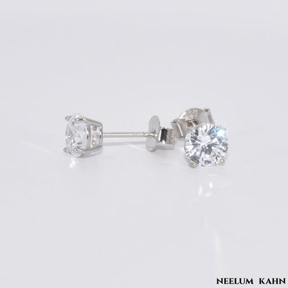 925 Sterling Silver Zircon Hypoallergenic Studs