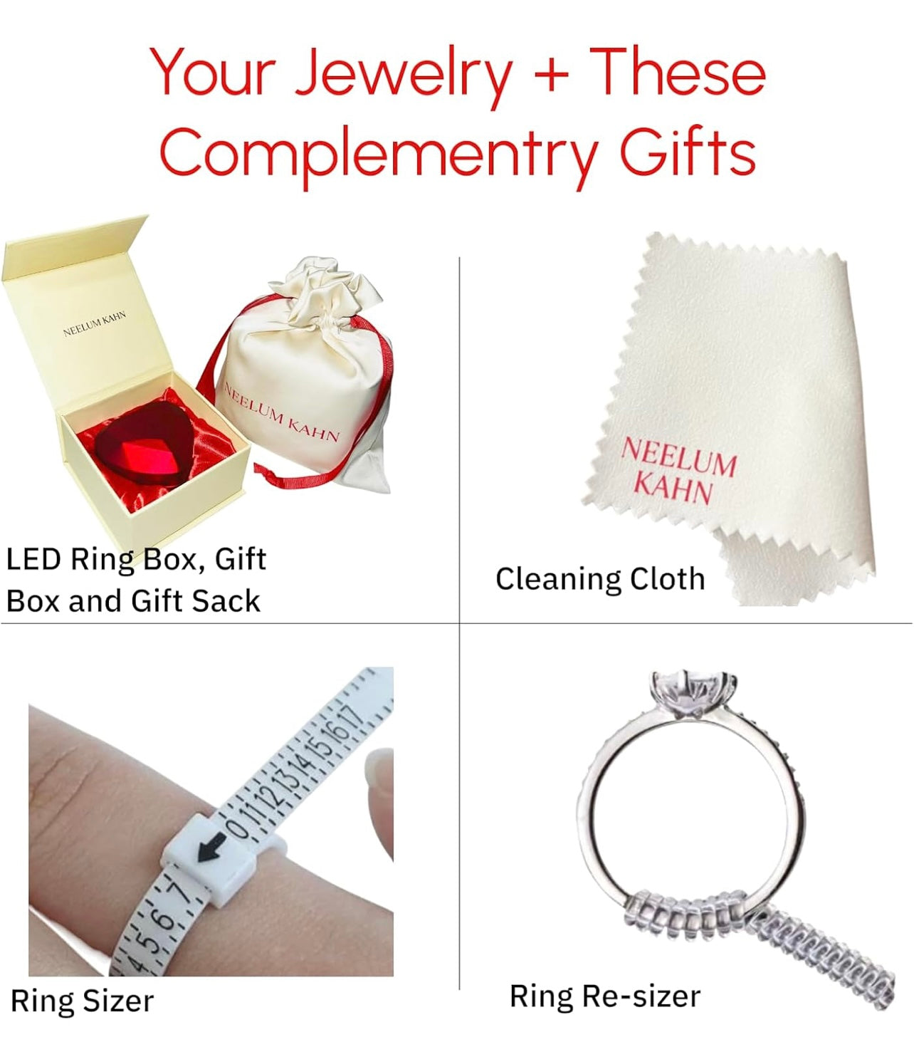 1Ct Radiant Cut Moissanite Ring | Heart Shape LED Ring Box Included