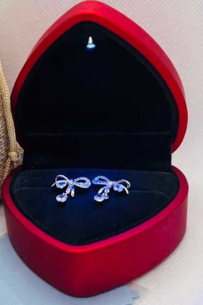 S925 silver shiny zircon stud earring