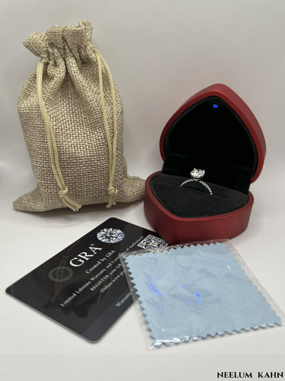2Ct Oval Cut Moissanite Ring, 925 Sterling Silver, VVS1 Clarity, for Weddings and Engagements Halo Ring