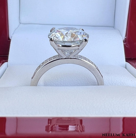 Certified 5Ct Moissanite Diamond Proposal Ring