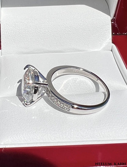 Certified 5Ct Moissanite Diamond Proposal Ring