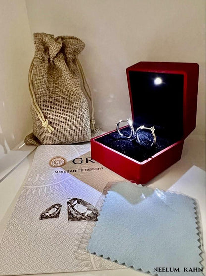 Certified Moissanite Diamond Hoop Earrings | S925 Silver for Men & Women