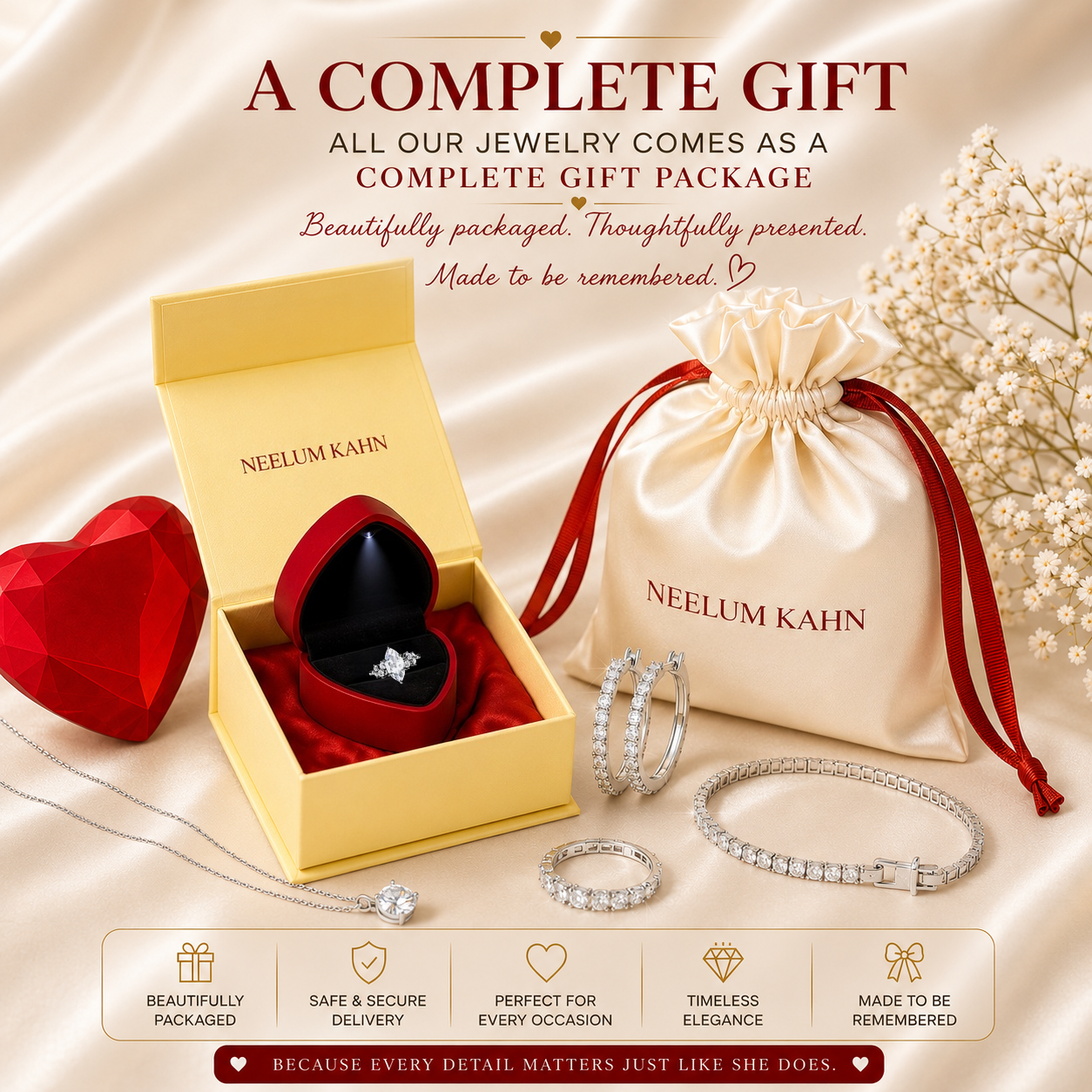 3 Carat Marquise Cut Moissanite Engagement Ring | 18K White Gold Plated Sterling Silver