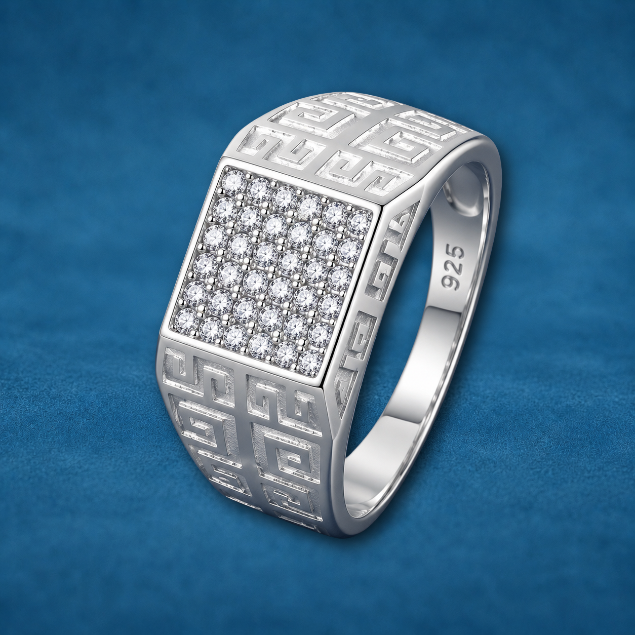 Men's Zircon Ring | S925 Sterling Silver | Free Gift Box & Engraving | Multiple Sizes