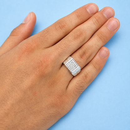 Men's Greek Zircon Ring | S925 Sterling Silver | Multiple Sizes
