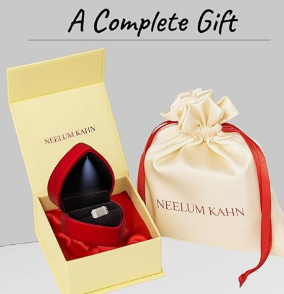 925 Sterling Silver Zircon Ring for Men - With free ring box and ring box engraving