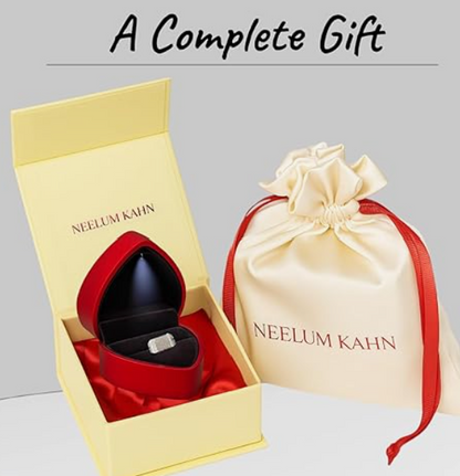 925 Sterling Silver Zircon Ring for Men - With free ring box and ring box engraving