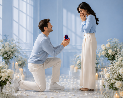 Heart Shaped LED Ring Box with Gift Pouch | Romantic Proposal & Jewelry Gift Box | Free Shipping