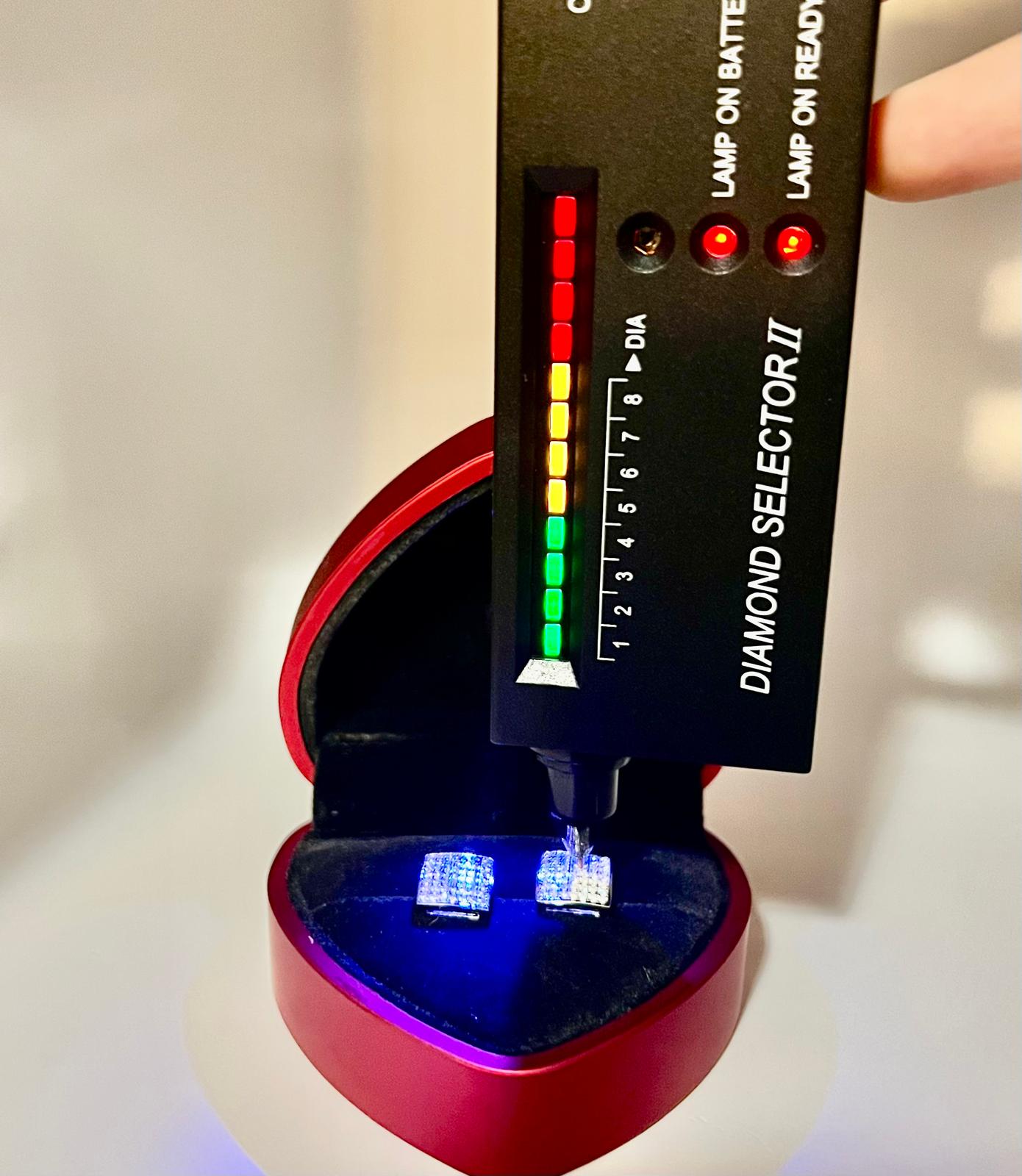 Certified 0.5 (*2)Ct Moissanite Screw Stud Earrings Square Stud for Men – S925 Silver