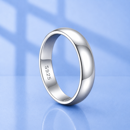 Men's Classic Dome Wedding Band | Gold Plated S925 Silver | 4.5mm | For Him & Her
