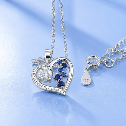 0.5ct Moissanite Heart Necklace | S925 Silver | VVS1 | 18.2" Chain
