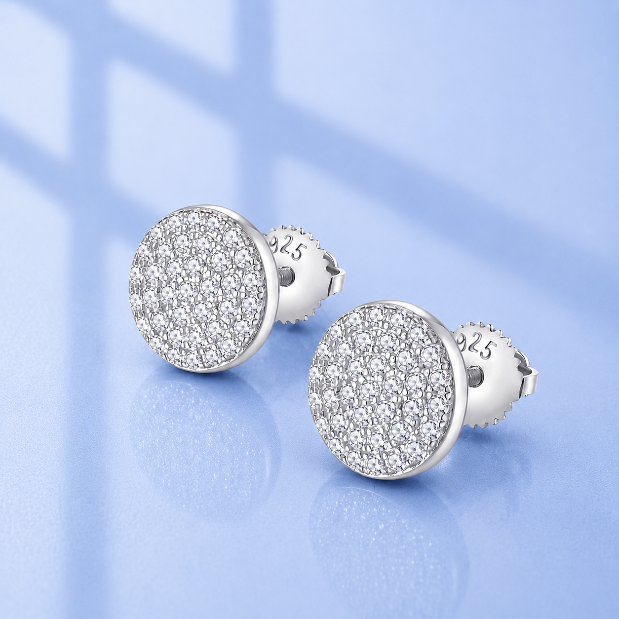 0.6*2Ct Moissanite Diamond S925 18K gold plated iced out Hip Hop studs for men & women
